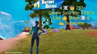 Career Solo Win#2973 Fortnite 4☠️ ZB Victory Royale Chapter 7 Season 1 Solo Win #314 👑#233