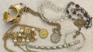 Shop Goodwill Jewelry Unboxing Lot #33 Part 1 Coffee Jewelry & Jokes