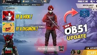Free Fire x DIGIMON 🤯🔥 OB51 UPDATE Leaks | FF x HRK Collab + Next Universal Ring & FREE Rewards FF