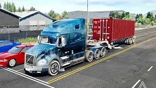 🚛 TRUCK SIMULATOR BIG RIGS🛣️ VOLVO VLN 8✅ MACHINE PARTS TRANSPORT🔴#bigrigs #bigtrucks #gaming #ets2 
