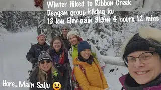Winter hike to Ribbon Creek in Kananaskis Country