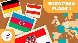 Flags of Europe (Part one) - Geography for kids - European flags