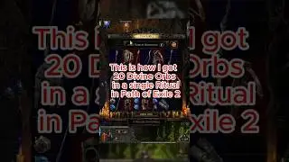 This is how I got 20 Divine Orbs in a single Ritual | Path of Exile 2 #pathofexile2 #poe2