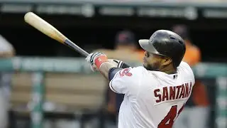 Carlos Santana hitting home runs off Justin Verlander for 2.5 minutes