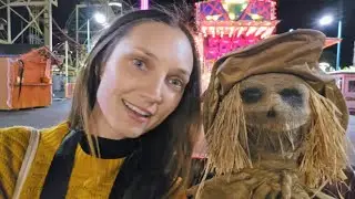 Luna Park Halloween Harvest in Coney Island 🎃 Beach Sunset Walk 🎡