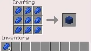 Minecraft Crafting Recipe - Lapis Lazuli Block