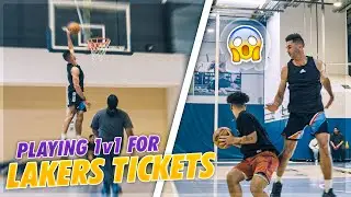 Beat Me And Get Los Angeles Lakers Tickets! 1v1 Gets Intense!!