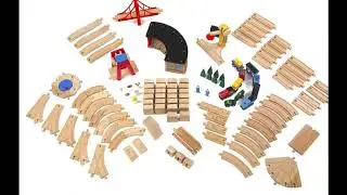 Houten treinset 132-delig