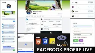 Live Facebook Development Mini Project HTML CSS JavaScript PHP And MySQL