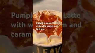 Pumpkin spice Latte with whip cream and caramel
