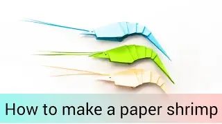 How to make a paper shrimp #kidscrafts #diy ##art #easy #4k #homedecor #craftideas #craft #srilanka