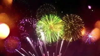Colourful Particle fireworks HD Background 1Hour