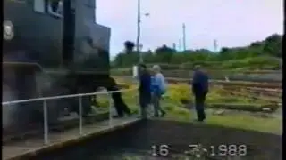 CIE/Irish Rail Footage of No. 4 Steam Locomotive and being spun on a turntable at Mullingar1988