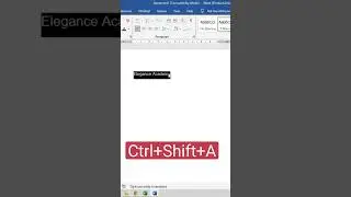 How to change Word Case #word #msword #shortsvideo #shorts #ytshorts #eleganceacademy #trick