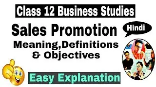 [RBSE] Video #30 | Class 12 Business Studies | Sales Promotion : Meaning,Definition & Objectives |