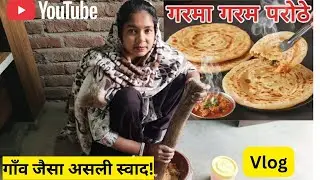 मसालेदार पराठा बनाने का पुराना देसी तरीका😋Desi Style Cooking