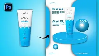 Shampoo Advertising Design in Photoshop | Product Ad Poster Design Tutorial (Step by Step)