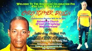 Welcome To The Homegoing Service For CHRISTOPHER DILLON On: Saturday, August 16th, 2025 @ 11:00 AM