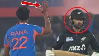 Harshit Rana Sledge Devon Conway after taking his wicket for 5th time bowling wickets vs new zealand