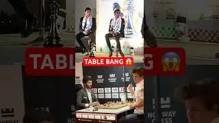 Magnus Slams Another Table 🤣🤣 #chess #magnuscarlsen #gukesh