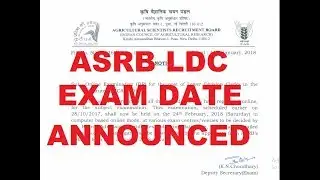 asrb ldc exam date announced..