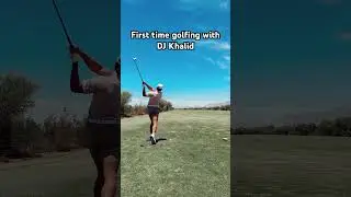 First time golfing with @DJKhaledOfficial #boom #golf