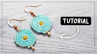 Aretes de macram&eacute;: Circulares con espiral 🟡 | Paso a Paso | Tutorial de macrame