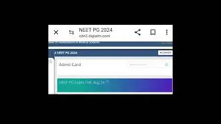 NEET PG 2024 ADMIT CARDS RELEASED #neetpg2024