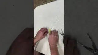 Spoon handle to lure.￼ Adding the treble and split ring and sprayed red and yellow.