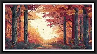 4K Autumn Forest Pixel Art | 9-Hour TV Screensaver with No Sound