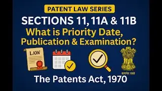 Priority Date, Publication & Examination | Sections 11&ndash;11B | Patents Act 1970