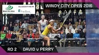 Squash: David v Perry - Windy City Open 2016 - Women's Rd 2 Highlights
