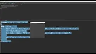 04 Maya Python Window and Button