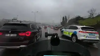 Fırtına ve Yağmurda İstanbul da scooter kullanmak