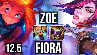 ZOE vs FIORA (TOP) | 2.5M mastery, 7/1/7, Godlike | TR Master | 12.5