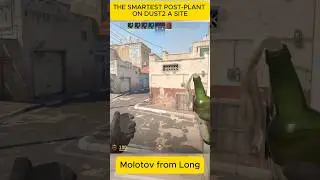 Molotov from Long &ndash; Dust2 A-Site Trick 💣🔥 #CS2 #Dust2 #MolotovTrick #shorts