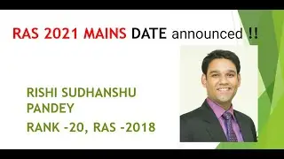 RAS 2021 MAINS DATE announced !!