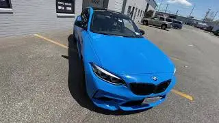 2020 BMW M2 wrapped in Avery Gloss Intense Blue
