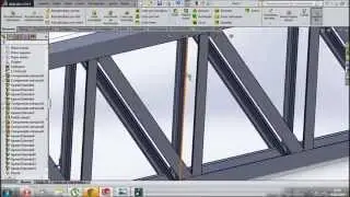 Aula 102 - Criando Treliça com Duplo Travamento - Solidworks - Marcelo Pereira