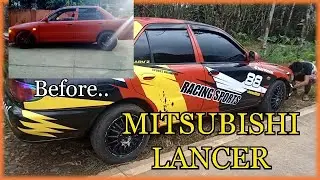 MITSUBISHI LANCER STICKER DESIGN  CUT OUT STICKER INSTALLATION