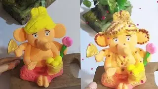 Making of Ganesh | Bal Ganesha | Clay art 🌱 | Ganesh chaturthi ❤️🌱