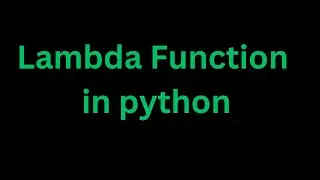 Lambda Function in python | Python for Beginner