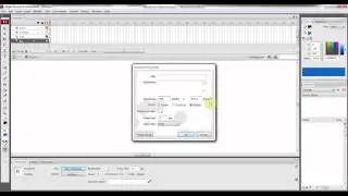 1 Flash Pro getting started - Layers Background colour Size and Frame Rate