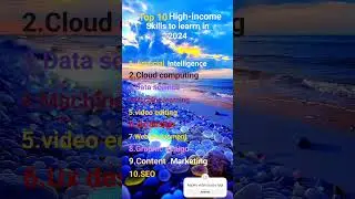 Top 10 High- income skills learn in 2024 👉👉