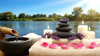 Relaxing Zen Mindful Escape  Bamboo Fountain and Candle Glow Spa Sounds for Inner Balance & Meditati