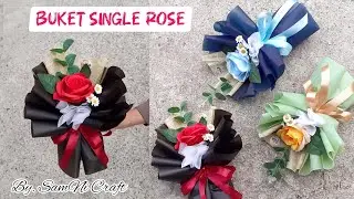 DIY Buket Single Rose Gembul Wrapping Terbaru | Buket Bunga Artificial Gembul