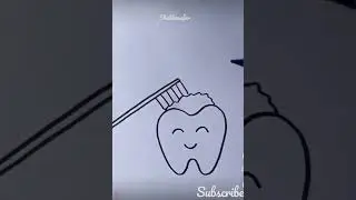 #Brush ur teeth🪥🦷😁#drawing#easy for kids#creative#art#stepbystep#colouring🎨#trending🫶🏻