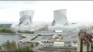 Power Plant&rsquo;s Cooling Towers Implode in Controlled Demolition