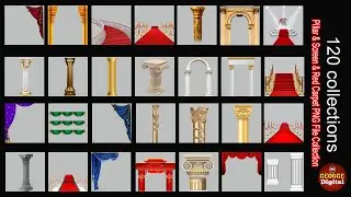 Pillar, Screen, Red carpet PNG file collection for Photoshop (@georgedigital6948)