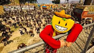 INTENTÉ SOBREVIVIR a un APOCALIPSIS ZOMBIE en GTA 5 Online